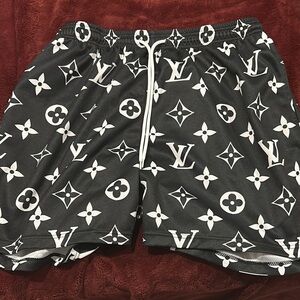 Louis Vuitton Black and White Men's Swim Shorts